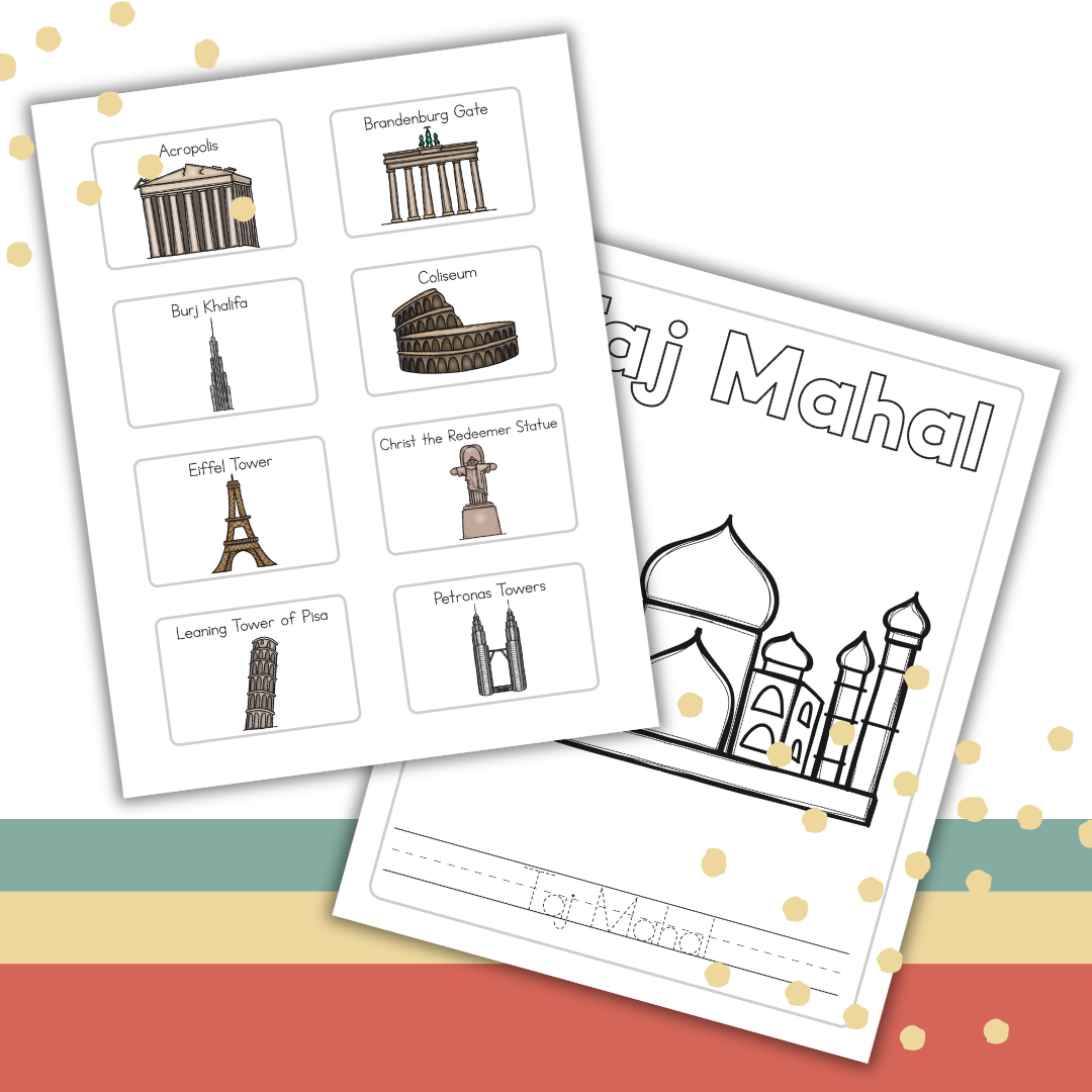 World Landmarks Color & Learn Kit