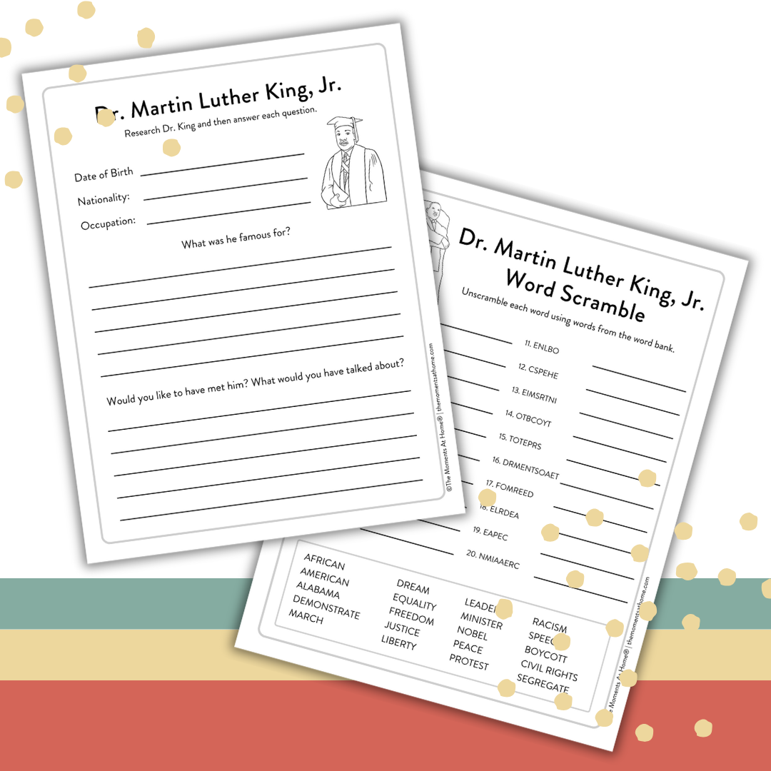 Dr. Martin Luther King, Jr. Facts & Activities Pack