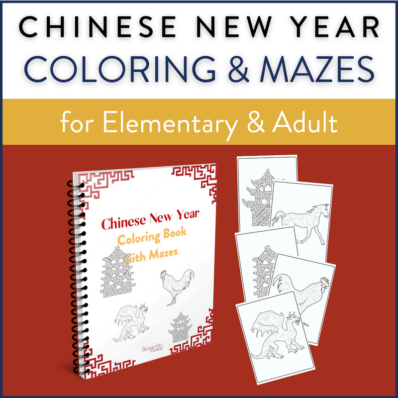 Chinese New Year Coloring & Maze Book