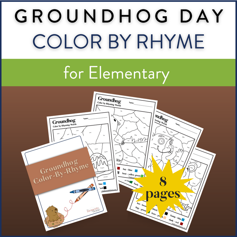Groundhog Day Color By Rhyme